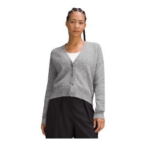 Lululemon Alpaca Wool Blend Cardigan Sweater Gray